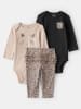 carter's 3tlg. Outfit in Beige/ Schwarz