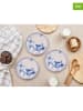 Hermia 6-delige set: dessertborden wit/blauw - Ø 19,3 cm