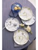 Hermia 4er-Set: Dessertteller in Weiß/ Blau/ Grün - Ø 21 cm