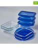 Pyrex 5-delige set: vershouddozen "Cook&Go" blauw - 800 ml
