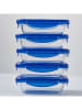 Pyrex 5er-Set: Frischhaltedosen "Cook&Go" in Blau - 800 ml