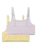 Sanetta 2-delige set: bustiers paars/geel
