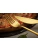 Echtwerk 4-delige pizzabestekset goudkleurig
