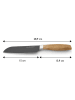 Echtwerk Nóż Santoku "Classic" w kolorze jasnobrązowo-czarnym - dł. 28,9 cm
