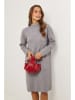 Soft Cashmere Strickkleid in Grau