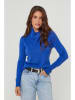 Soft Cashmere Rollkragenpullover in Blau