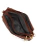 Anna Morellini Leder-Umhängetasche "Luigina" in Hellbraun - (B)25 x (H)16 x (T)7 cm