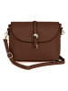 Pia Sassi Skórzana torebka "La Marmora" w kolorze brązowym - 25 x 19 x 8 cm
