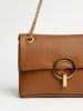 Lia Biassoni Leder-Umhängetasche in Hellbraun - (B)21 x (H)14 x (T)8 cm