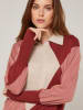 Rodier Trui rood/lichtroze/beige