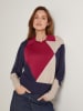 Rodier Pullover in Dunkelblau/ Rot/ Beige