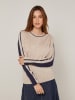 Rodier Pullover in Dunkelblau/ Beige