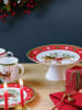 Hutschenreuther Tortenplatte "Happy Wintertime" in Rot/ Weiß - (H)10,5 cm