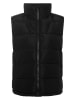 KARI TRAA Doorgestikte bodywarmer "Linn" zwart