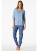 UNCOVER BY SCHIESSER Pyjama in Blau/ Hellblau