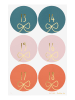 folia PAPER Adventskalenderstickers "Round Bows" - vanaf 5 jaar