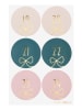 folia PAPER Adventskalenderstickers "Round Bows" - vanaf 5 jaar