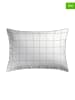 Cacharel 2er-Set: Satin-Kissenbezüge in Weiß/ Taupe