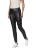 Heine Kunstlederhose in Schwarz in Schwarz
