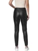 Heine Kunstlederhose in Schwarz in Schwarz