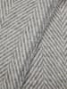 Lanerossi Wollen deken "Iseo Spina'' grijs/crème - (L)170 x (B)130 cm