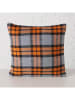 Boltze Kissen "Karo" in Lila/ Orange - (L)45 x (B)45 cm