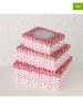 Boltze 4-delige set: geschenkboxen "Dotta" rood/wit -