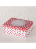 Boltze 4-delige set: geschenkboxen "Dotta" rood/wit -