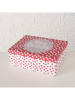 Boltze 4-delige set: geschenkboxen "Dotta" rood/wit -