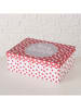 Boltze 4-delige set: geschenkboxen "Dotta" rood/wit -