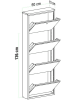 Scandinavia Concept Szafka w kolorze antracytowym na buty - 50 x 136 x 15 cm