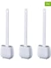 Joybos 3-delige set: toiletborstelhouder wit - (B)11 x (H)36 x (D)3,5 cm