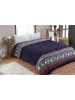 Elizabed Bedsprei rood/donkerblauw/wit