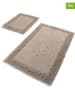 Elizabed 2-delige set: badmatten "Piante" beige