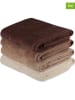 Elizabed 4-delige set: handdoeken crème/beige/bruin