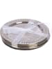 GILDE 4er-Set Untersetzer "Nova" in Silber  - Ø 11 cm