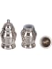 GILDE 2-delige zout- en peperstrooierset "Nova" zilverkleurig - (H)7 cm