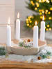 GILDE Adventskaarshouder "Rondo" beige - (H)6 cm
