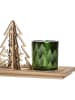 GILDE 6tlg. Deko-Set "Laserbaum" in Hellbraun/ Grün - (B)36 x (H)24 x (T)12,5 cm