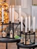 GILDE 2-delige set: adventskaarshouders zwart - (L)22 x (B)22 x (H)25 cm