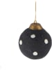 GILDE 3er-Set, Baumschmuck "Dottie" in Grau/ Schwarz/ Weiß - (H)9 cm