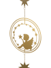 GILDE Girlande "Engelszauber" in Gold - (B)20 x (H)104 cm