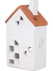 GILDE Theelichthouder "Casa" wit - (B)10,5 x (H)18 x (D)6 cm