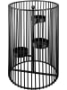 GILDE Teelichthalter "Trixie" in Schwarz - (H)22 cm