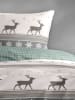 Bierbaum Biber beddengoedset wit/mintgroen