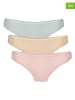 Tommy Hilfiger 3er-Set: Strings in Rosa/ Hellblau/ Beige