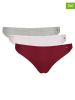 Tommy Hilfiger 3-delige set: strings grijs/lichtroze/bordeaux