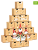 G. Wurm 24-delige adventskalender "Merry Christmas" beige - (B)38 x (H)48 x (D)6 cm
