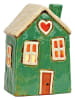 G. Wurm Świecznik "House" w kolorze zielonym - 12 x 18 x 9 cm
