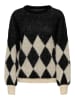 ONLY Pullover in Schwarz/ Creme